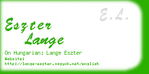 eszter lange business card